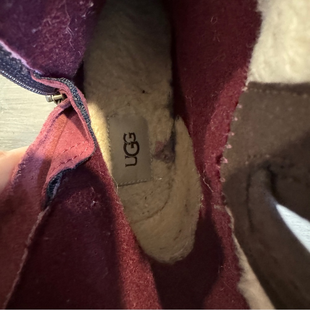 UGG Simmens Waterproof Leather Boots – Brown Size 8 Zip - Picture 7 of 7